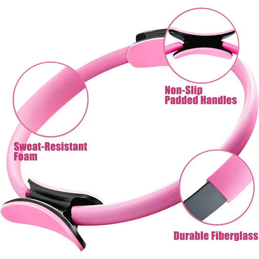 Pilates ring, fitness circle for toning thighs abs and legs
